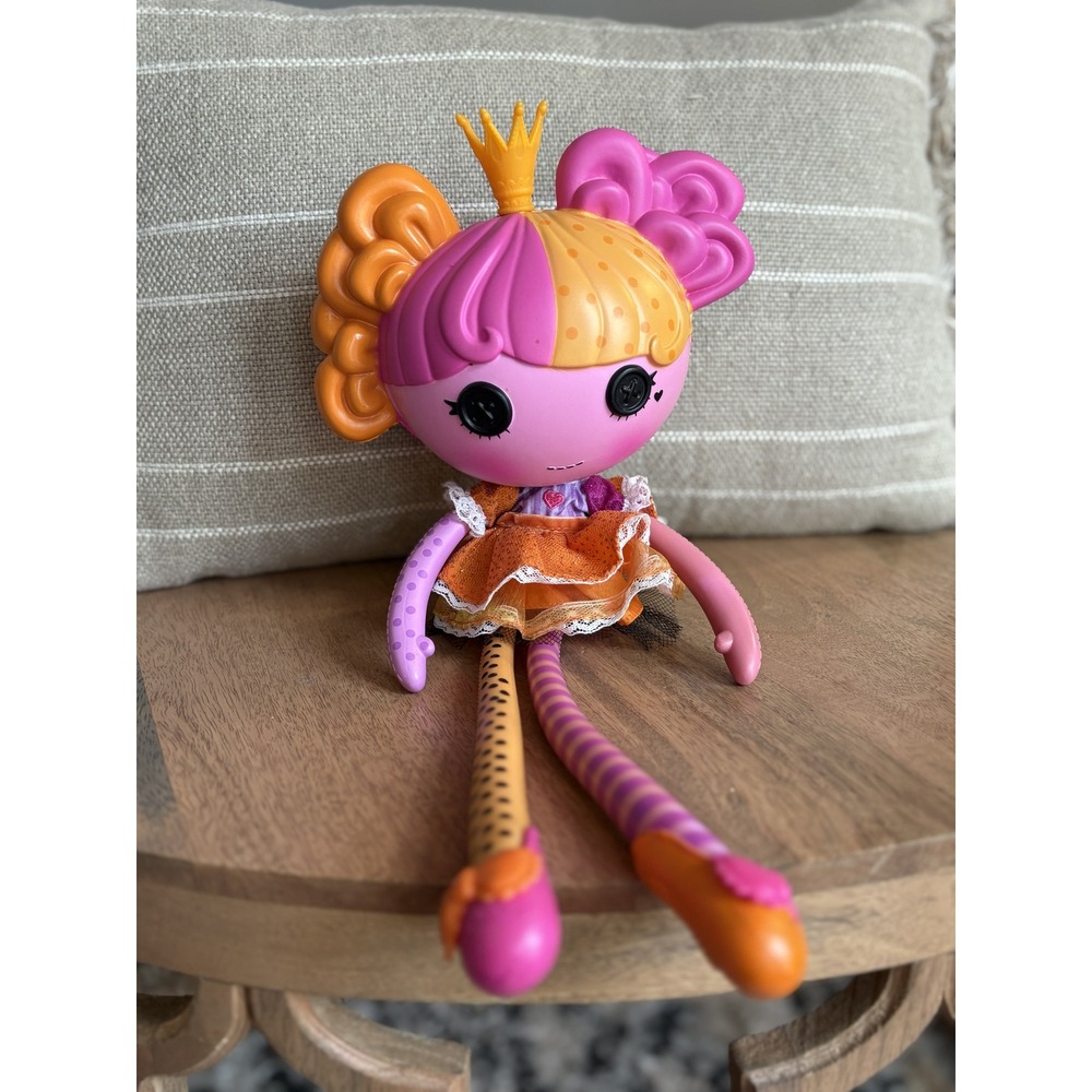 Lalaloopsy Lala Oopsie Princess Nutmeg Doll MGA 2012 Dress Crown Pink Orange